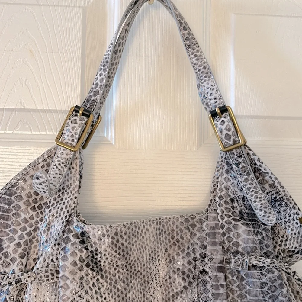 Elegant Elliott Lucca Sintra Snakeskin Pattern Leather Over The Shoulder Bag
